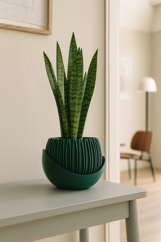 Doniczka do kwiatów z otworem drenażowym i pasującą podstawką