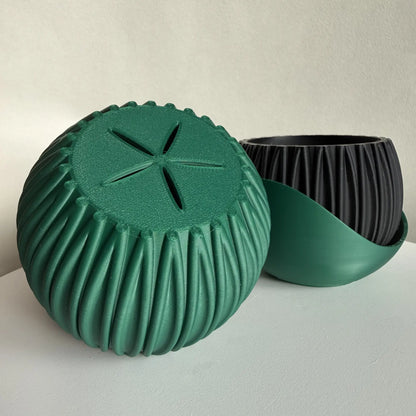 Doniczka do kwiatów z otworem drenażowym i pasującą podstawką