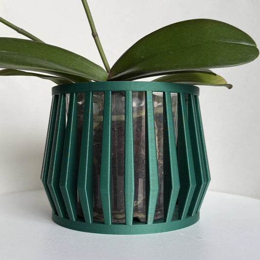 Orchid Pot with Drainage Holes, Modern Basket Orchid Planter with Holes for Orchids and Air Plants, Indoor/Outdoor Pot