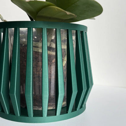 Orchid Pot with Drainage Holes, Modern Basket Orchid Planter with Holes for Orchids and Air Plants, Indoor/Outdoor Pot